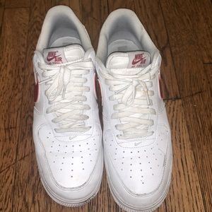 Nike Air Force 1 One White and Red